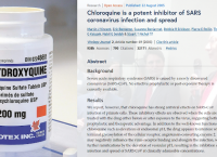2005 study proved Chloroquine / Hydroxychloroquine prevents SARS-CoV infection and spread